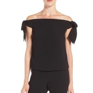 Olivia Palermo x Chelsea28 black bow top, size S